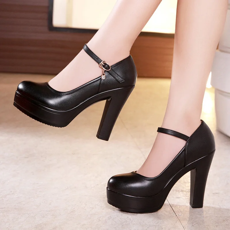 Women Formal Office Wear Tops - Женские туфли-лодочки на толстой платформе 8,