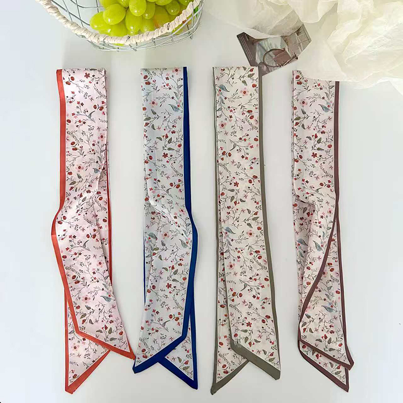 Scarf Silk Neck - Новинка 2026: Женский винтажный узкий атласный