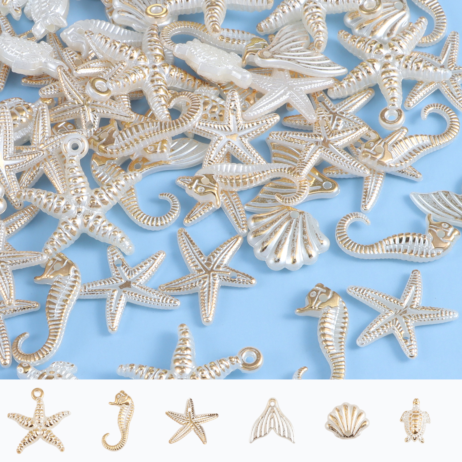 Pearl Earring Stud - 30 штук подвесок из серии «Океан»: