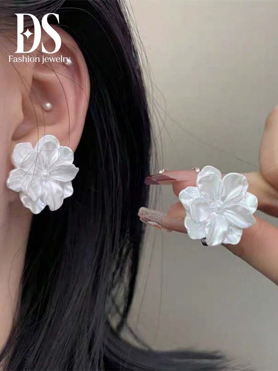 Pearl Earring Stud - 1 пара белых свадебных сережек с