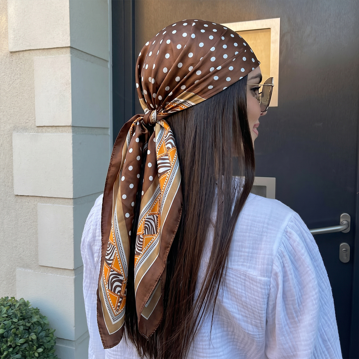Scarf Silk Neck - Новый роскошный шелковый платок 90 см