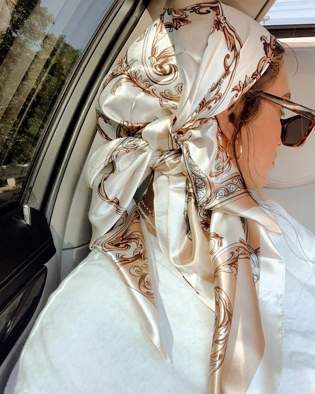 Scarf Silk Neck - Атласный квадратный шарф, женский мусульманский хиджаб,