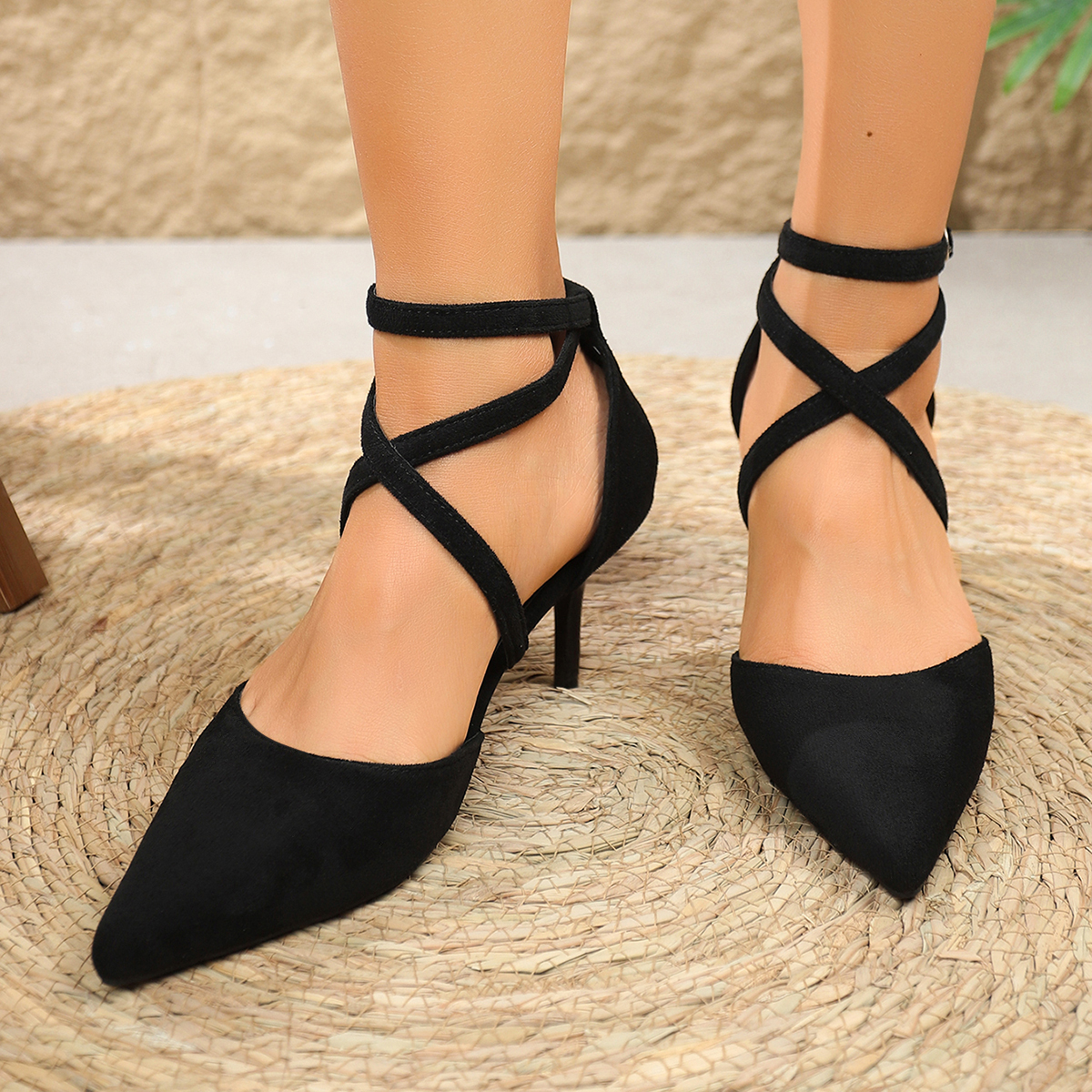 Women Formal Wear For Summer - Женские туфли-лодочки на шпильке из черной