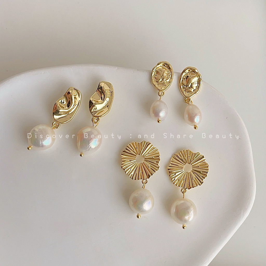 Pearl Earring Stud - Аксессуары для самостоятельного изготовления: французские ретро-барочные