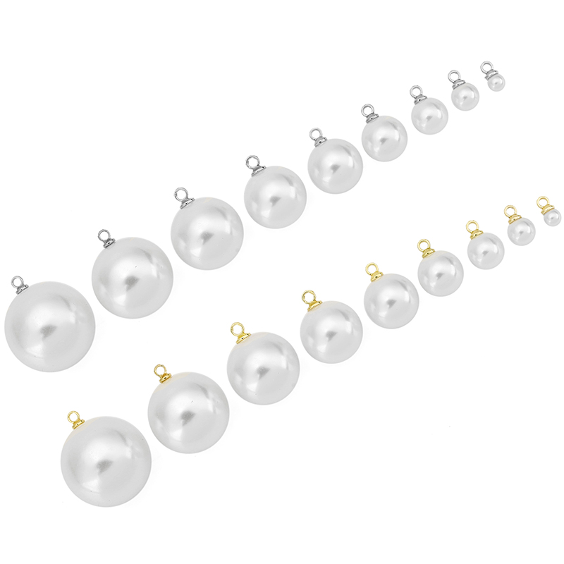 Pearl Earring Stud - 20 шт. бусин-имитаций жемчуга для серег,