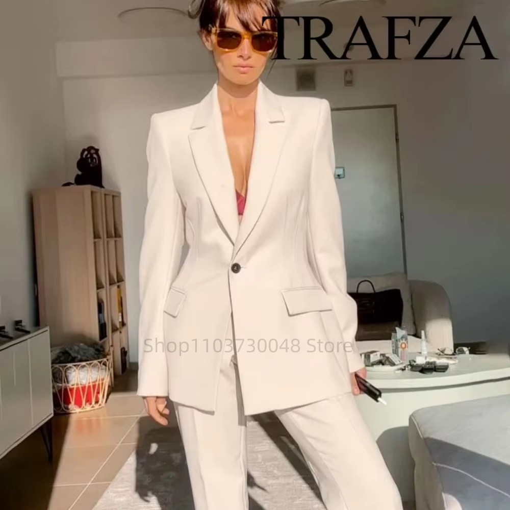 Women Formal Wear Set - Модный офисный женский костюм: пиджак и