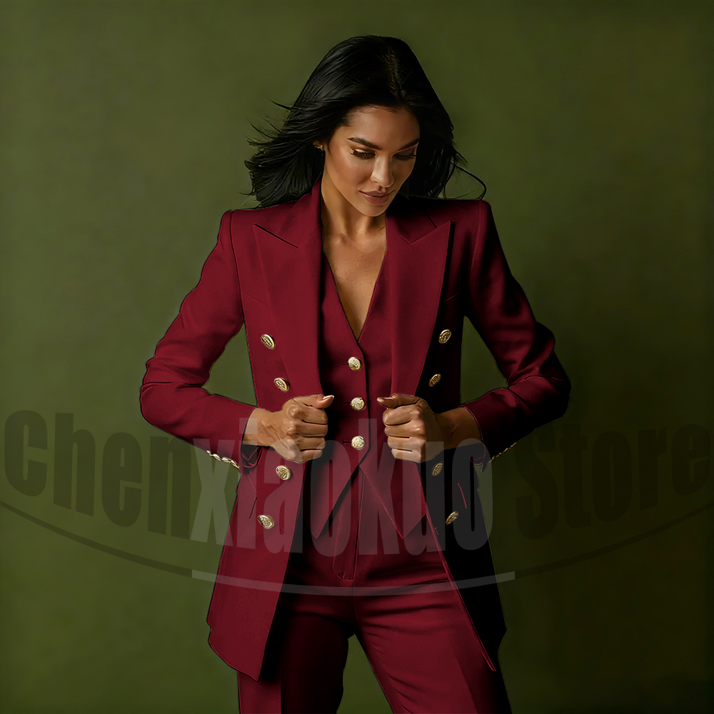 Женский двубортный костюм-трой – обзор и цена Women'S Office Formal Wear For Ladies