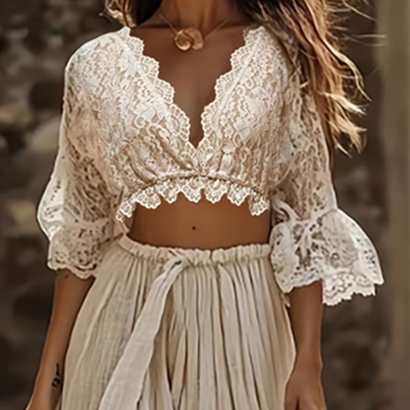 Женский богемный кружевной ком – обзор и цена Women Formal Wear Set