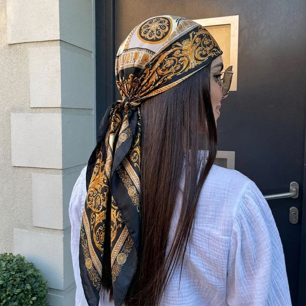 Шелковая атласная квадратная ш – обзор и цена Scarf Silk Neck