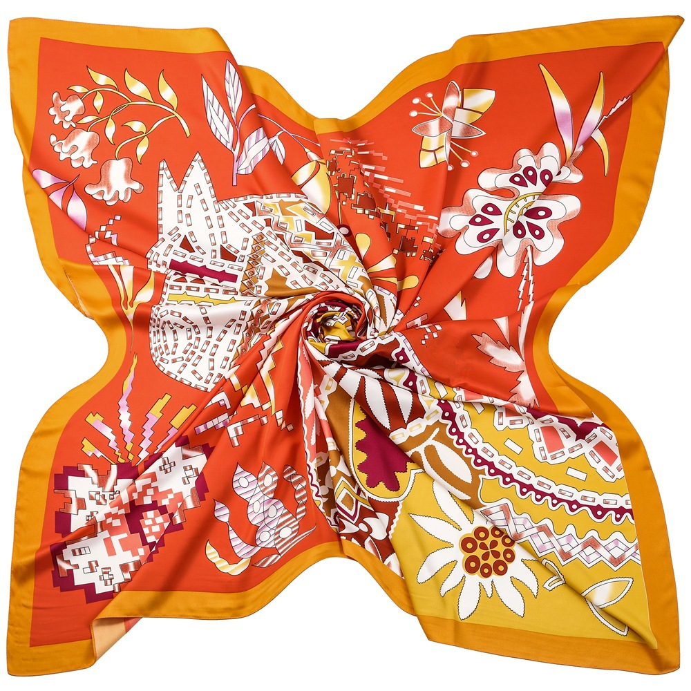130 см брендовые женские шарфы – обзор и цена Scarf Silk Neck