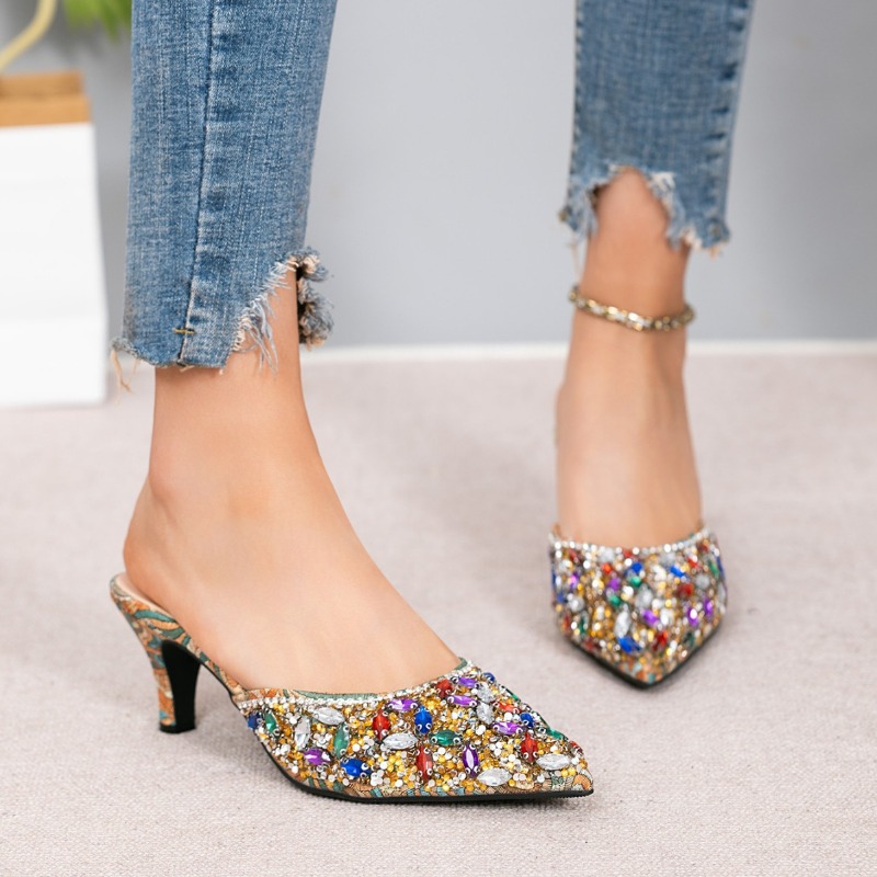 Роскошные тапочки на каблуке с – обзор и цена Kitten Heel Women