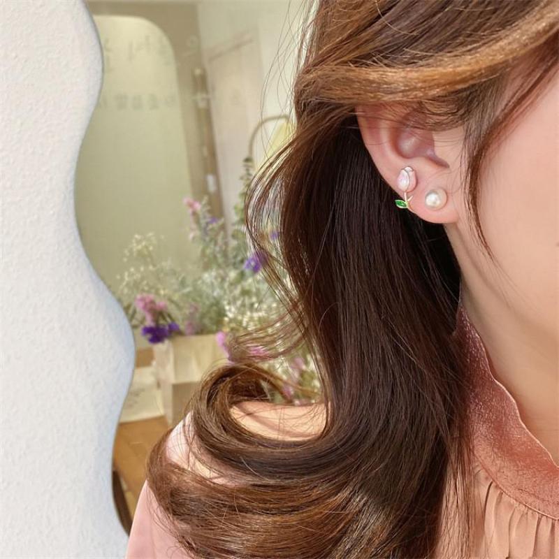 Корейские модные серьги-гвозди – обзор и цена Pearl Earring Stud