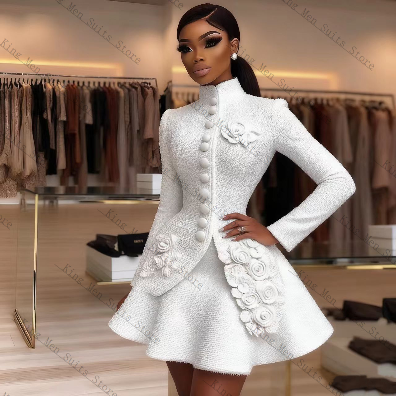 Роскошный белый женский костюм – обзор и цена Women Formal Wear Blazer Set