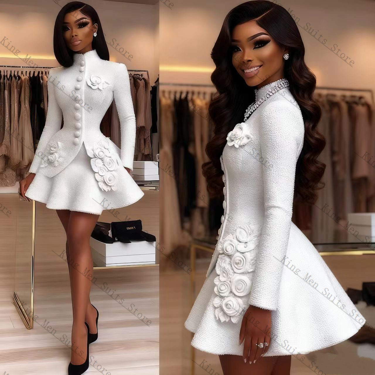 Роскошный белый женский костюм – обзор и цена Women Formal Wear Blazer Set