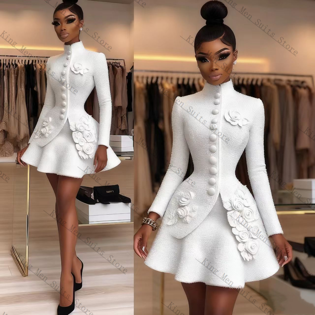 Роскошный белый женский костюм – обзор и цена Women Formal Wear Blazer Set