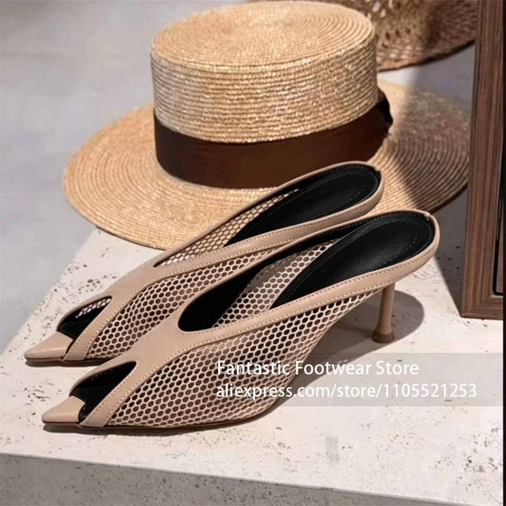 Коричневые мюли из сетки и зам – обзор и цена Women Formal Wear For Summer