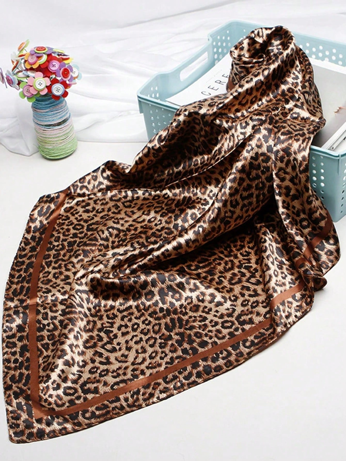 90 см шейный платок с леопардо – обзор и цена Scarf Silk Neck