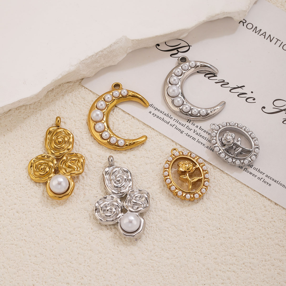 5 шт. подвесок-шармов из нержа – обзор и цена Pearl Earring Stud