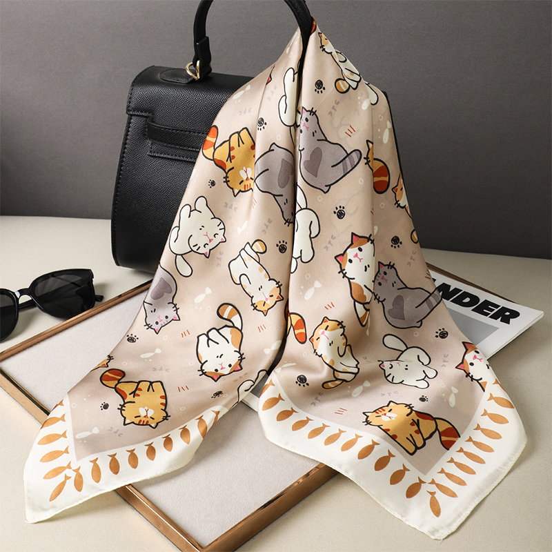 Роскошная шелковая шаль, квадр – обзор и цена Scarf Silk Neck