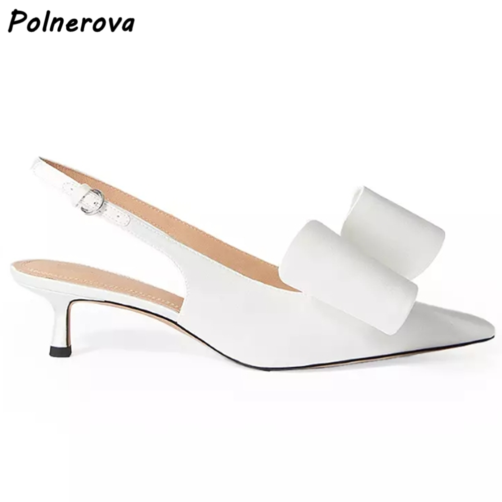 Белые туфли-бабочки с бантом н – обзор и цена Kitten Heel Women
