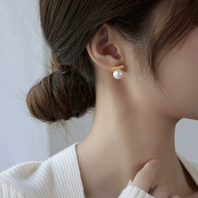 Серьги из серебра 925 пробы с  – обзор и цена Pearl Earring Stud