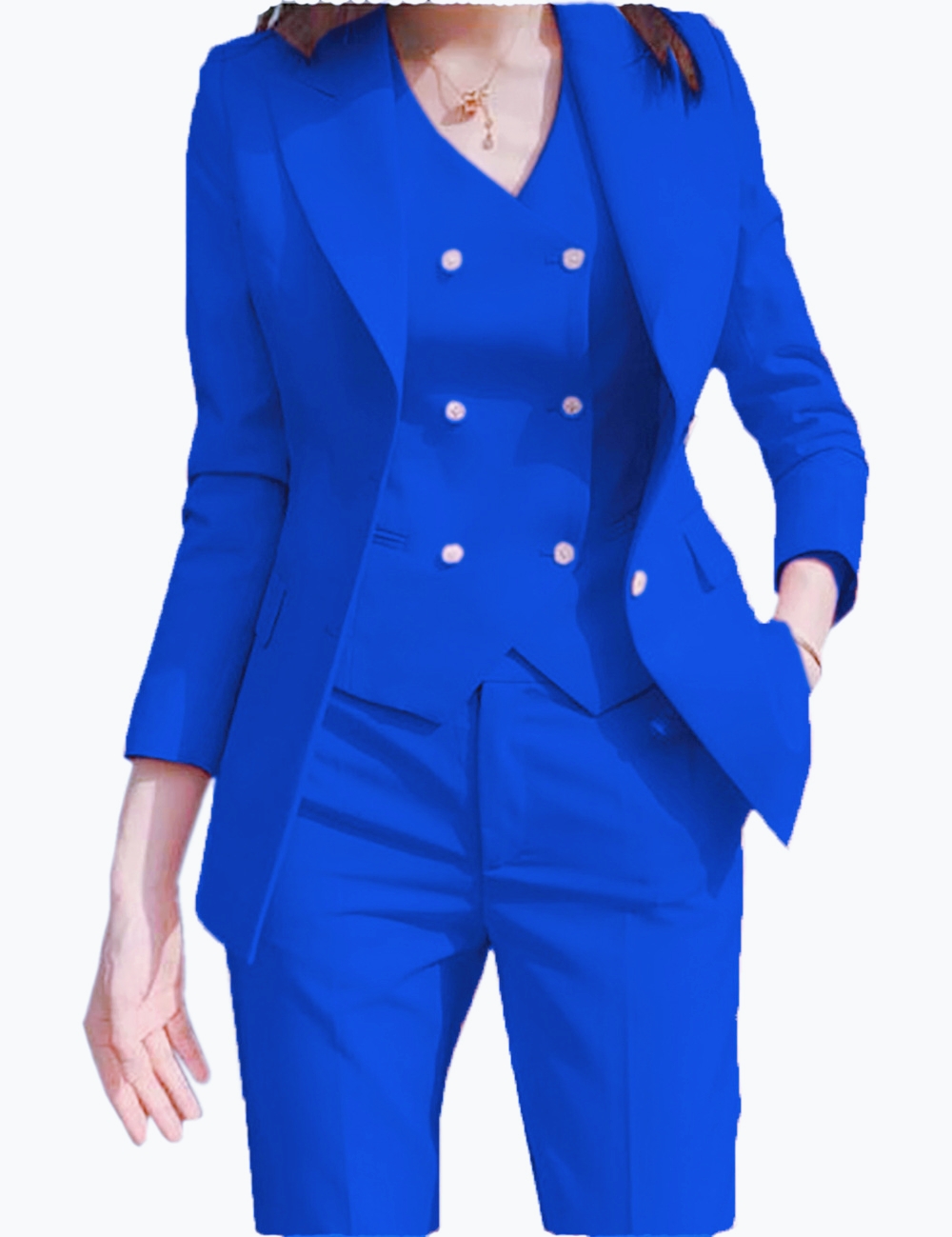 Осенние деловые костюмы-тройки – обзор и цена Women Formal Wear Blazer Set