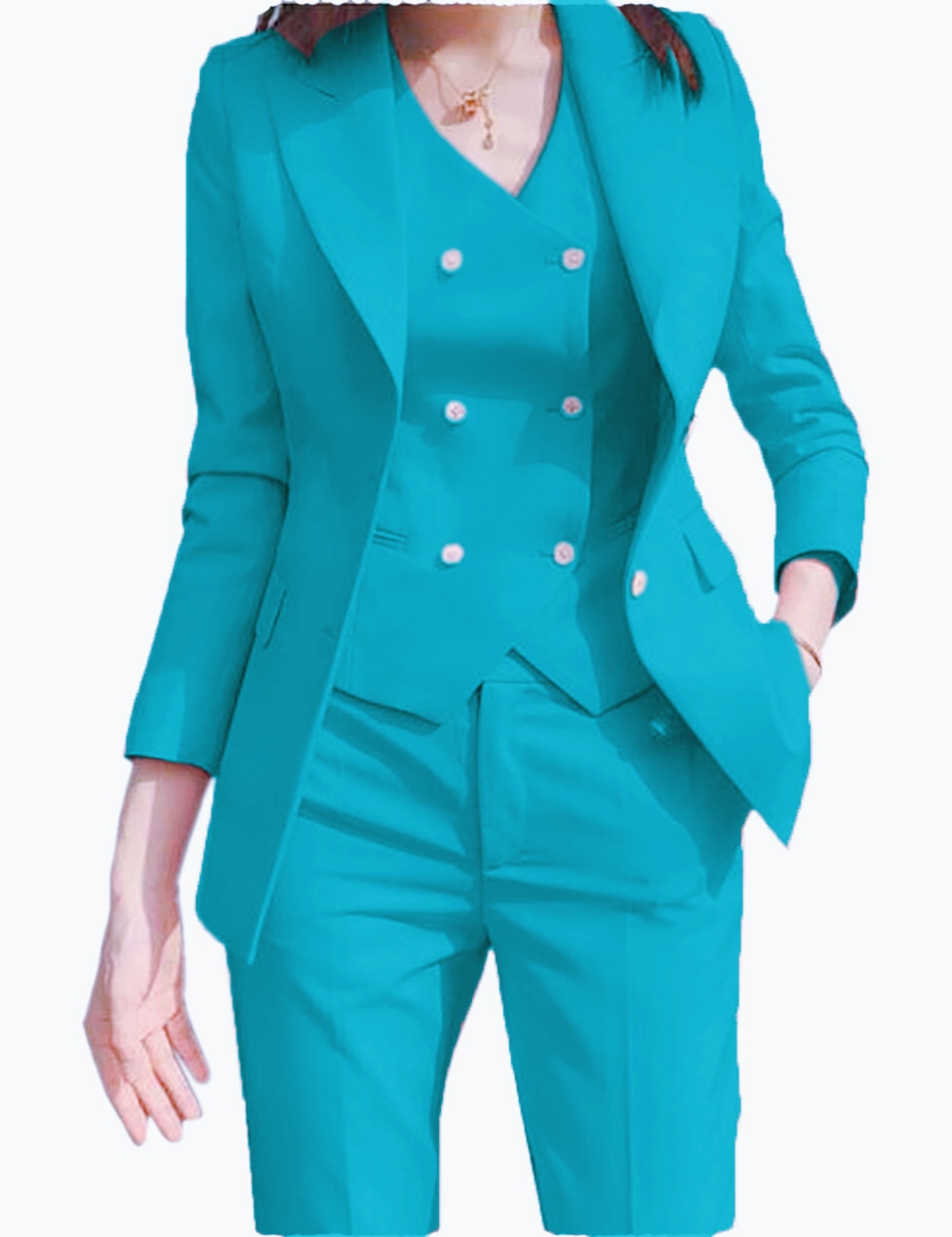 Осенние деловые костюмы-тройки – обзор и цена Women Formal Wear Blazer Set