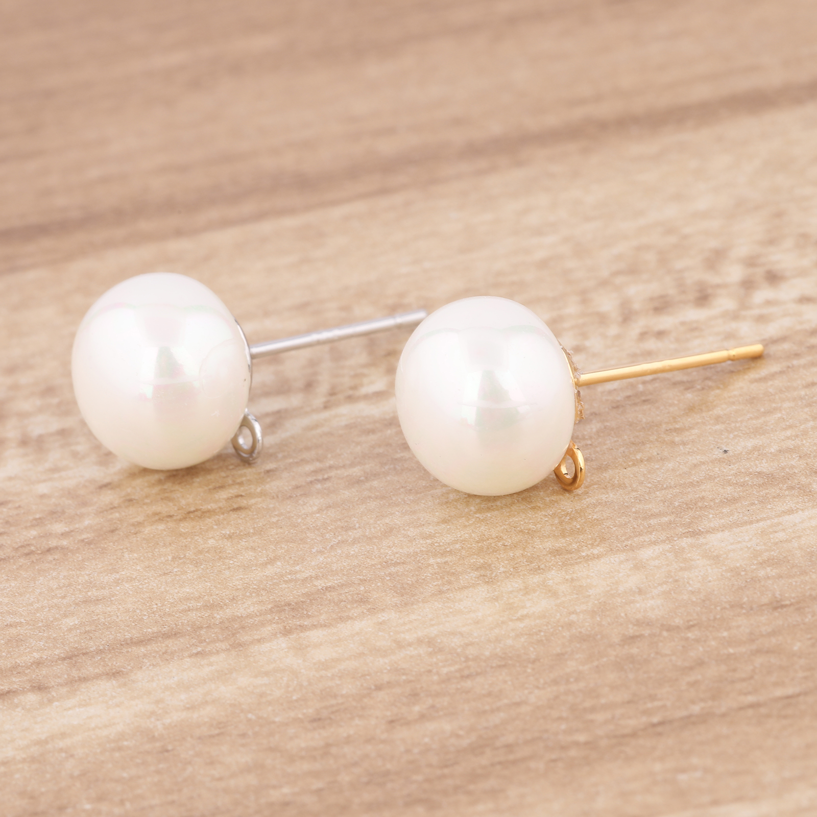 10 шт., медно-белые K позолоче – обзор и цена Pearl Earring Stud