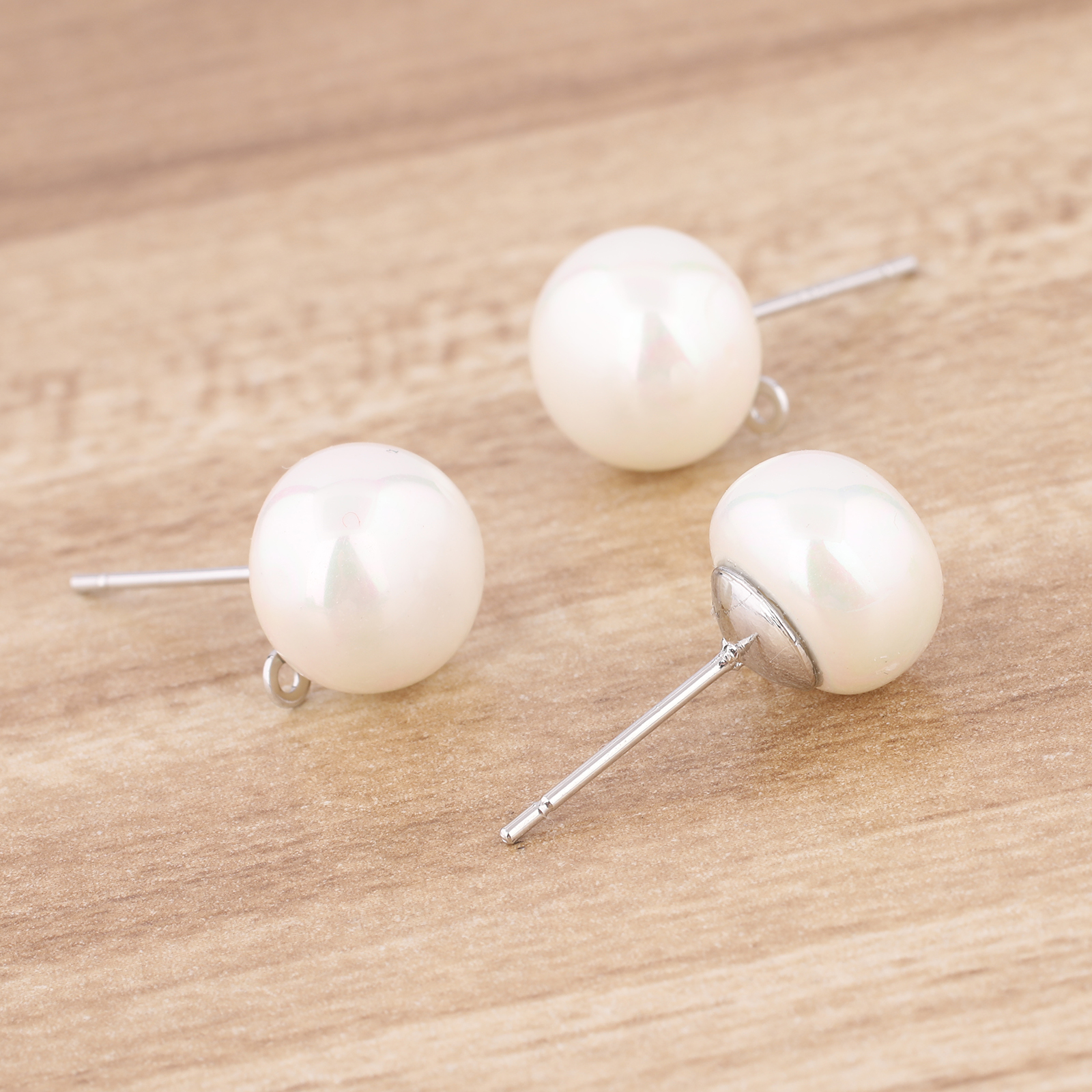 10 шт., медно-белые K позолоче – обзор и цена Pearl Earring Stud
